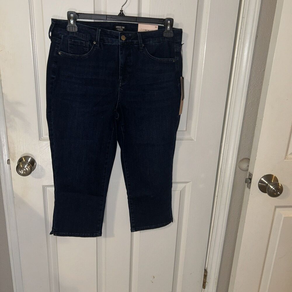 NYDJ Curves 360 Slim Straight Capri Jeans Mesquite CMTB2903 NWT